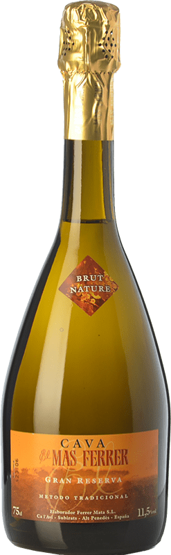 Free Shipping | White Sparkling Wine El Mas Ferrer Brut Nature Grand Reserve D.O. Cava Catalonia Spain Macabeo, Xarel·lo, Parellada 75 cl