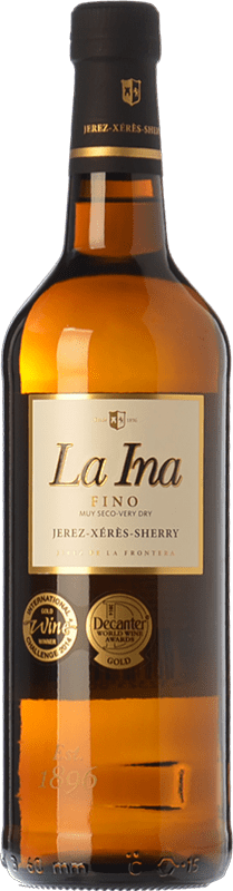 Envio grátis | Vinho fortificado Lustau Fino La Ina D.O. Jerez-Xérès-Sherry Andaluzia Espanha Palomino Fino 75 cl