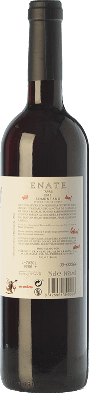 5,95 € | Red wine Enate Tapas Joven D.O. Somontano Aragon Spain Tempranillo, Merlot, Cabernet Sauvignon Bottle 75 cl
