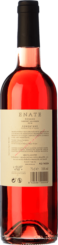 8,95 € Free Shipping | Rosé wine Enate Joven D.O. Somontano Aragon Spain Cabernet Sauvignon Bottle 75 cl