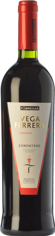 10,95 € | Red wine Fábregas Vega Ferrera Joven D.O. Somontano Aragon Spain Merlot, Syrah, Cabernet Sauvignon Bottle 75 cl