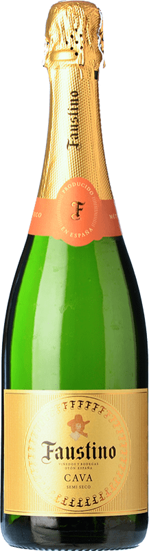 9,95 € | Белое игристое вино Faustino сухой Молодой D.O. Cava Каталония Испания Macabeo, Chardonnay 75 cl