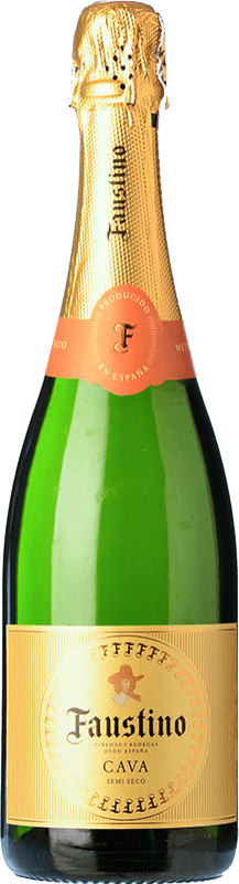 10,95 € | Blanc mousseux Faustino Sec Jeune D.O. Cava Catalogne Espagne Macabeo, Chardonnay 75 cl