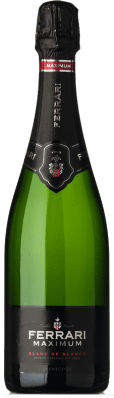 Spedizione Gratuita | Spumante bianco Ferrari Maximum Brut D.O.C. Trento Trentino Italia Chardonnay 75 cl