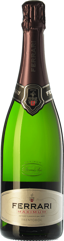 Envoi gratuit | Blanc mousseux Ferrari Maximum Demi-Sec Demi-Sucré D.O.C. Trento Trentin Italie Chardonnay 75 cl