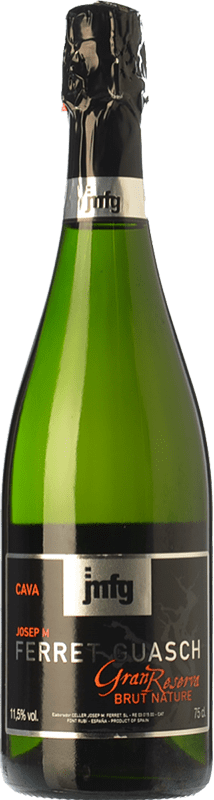 16,95 € | White Sparkling Wine Ferret Guasch Brut Nature Grand Reserve D.O. Cava Catalonia Spain Macabeo, Xarel·lo, Parellada 75 cl