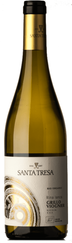 14,95 € | Vino blanco Feudo di Santa Tresa Rina Lanca I.G.T. Terre Siciliane Sicilia Italia Viognier, Grillo Ecológico 75 cl