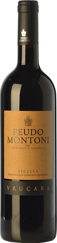 45,95 € Free Shipping | Red wine Feudo Montoni Vrucara I.G.T. Terre Siciliane Sicily Italy Nero d'Avola Bottle 75 cl