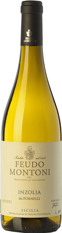 12,95 € Free Shipping | White wine Feudo Montoni Inzolia dei Fornelli I.G.T. Terre Siciliane Sicily Italy Insolia Bottle 75 cl