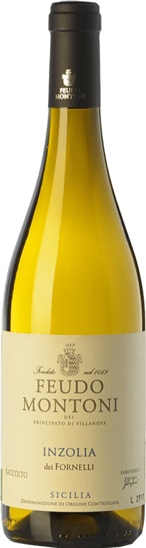 Kostenloser Versand | Weißwein Feudo Montoni Inzolia dei Fornelli I.G.T. Terre Siciliane Sizilien Italien Insolia Ökologisch 75 cl