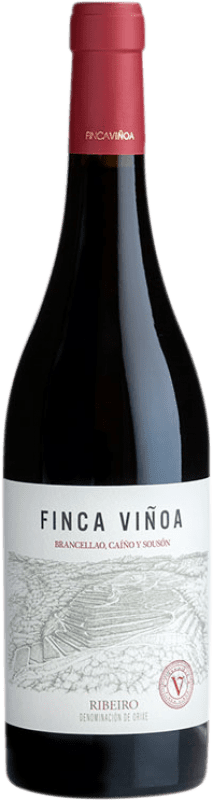 12,95 € Free Shipping | Red wine Finca Viñoa Joven D.O. Ribeiro Galicia Spain Sousón, Caíño Black, Brancellao Bottle 75 cl