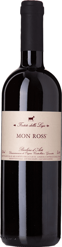 13,95 € Free Shipping | Red wine Forteto della Luja Mon Ross D.O.C. Barbera d'Asti Piemonte Italy Barbera Bottle 75 cl