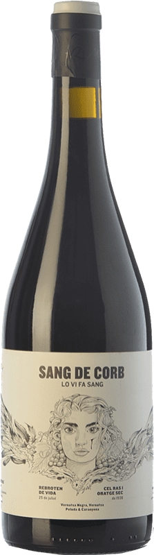 21,95 € Free Shipping | Red wine Frisach Sang de Corb Negre Crianza D.O. Terra Alta Catalonia Spain Grenache, Carignan, Grenache Hairy Bottle 75 cl