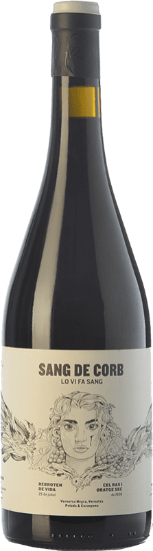 15,95 € Envío gratis | Vino tinto Frisach Sang de Corb Negre Crianza D.O. Terra Alta Ecológico