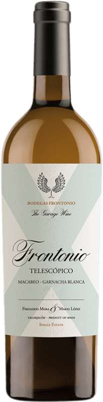 15,95 € | Белое вино Frontonio Telescópico Macabeo Garnacha Crianza — Крианса I.G.P. Vino de la Tierra de Valdejalón Арагон Испания Garnacha — Гренаш, Viognier — Вионье, Macabeo — Макабео 75 cl