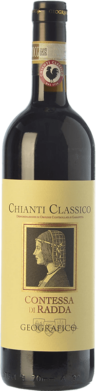 Бесплатная доставка | Красное вино Geografico Contessa di Radda D.O.C.G. Chianti Тоскана Италия Sangiovese, Colorino, Canaiolo 75 cl Бесплатная доставка | Красное вино Geografico Contessa di Radda D.O.C.G. Chianti Тоскана Италия Sangiovese, Colorino, Canaiolo 75 cl