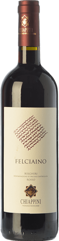 23,95 € Spedizione Gratuita | Vino rosso Chiappini Rosso Felciaino D.O.C. Bolgheri