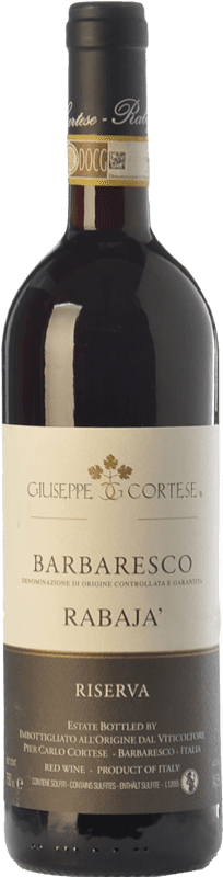 153,95 € | Vinho tinto Giuseppe Cortese Rabajà Riserva Reserva D.O.C.G. Barbaresco Piemonte Itália Nebbiolo 75 cl