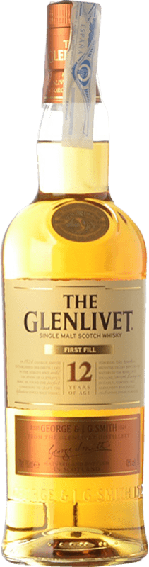 免费送货 | 威士忌单一麦芽威士忌 Glenlivet First Fill 斯佩塞 英国 12 岁 70 cl