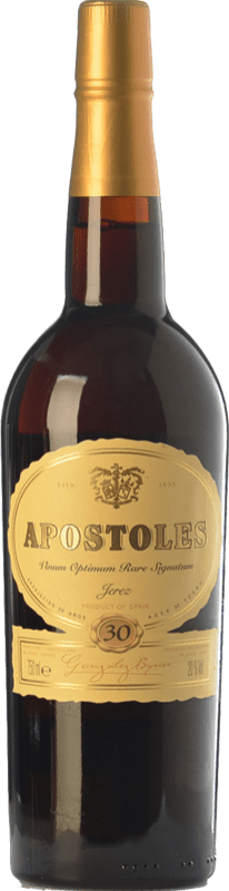 Envoi gratuit | Vin Fortifié González Byass Apóstoles Palo Cortado VORS Very Old Rare Sherry — Très Vieux et Rare D.O. Jerez-Xérès-Sherry Andalousie Espagne Palomino Fino, Pedro Ximénez 30 Ans 75 cl