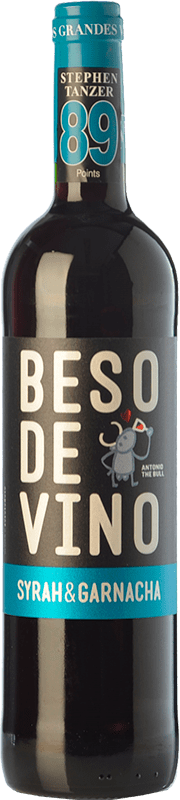 3,95 € Free Shipping | Red wine Grandes Vinos Beso de Vino Joven D.O. Cariñena Aragon Spain Syrah, Grenache Bottle 75 cl