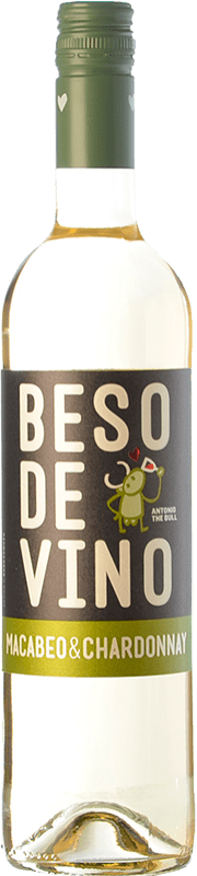 4,95 € | Vin Blanc Grandes Vinos Beso de Vino Jeune D.O. Cariñena Aragon Espagne Macabeo — Macabeu, Chardonnay 75 cl
