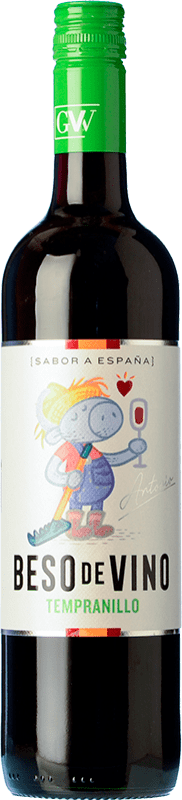 Kostenloser Versand | Rotwein Grandes Vinos Beso de Vino Ecológico Jung D.O. Cariñena Aragón Spanien Tempranillo Ökologisch 75 cl