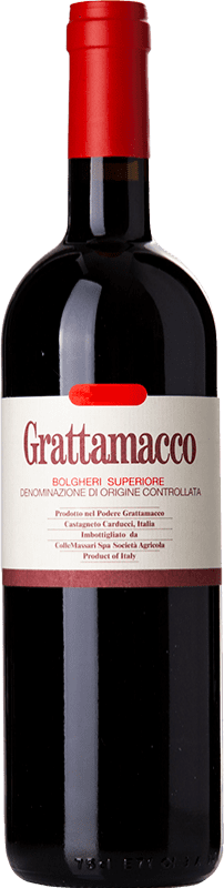 108,95 € | Red wine Grattamacco Superiore D.O.C. Bolgheri Tuscany Italy Merlot, Cabernet Sauvignon, Sangiovese Bottle 75 cl
