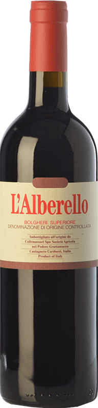 Free Shipping | Red wine Grattamacco Superiore L'Alberello D.O.C. Bolgheri Tuscany Italy Cabernet Sauvignon, Cabernet Franc, Petit Verdot 75 cl