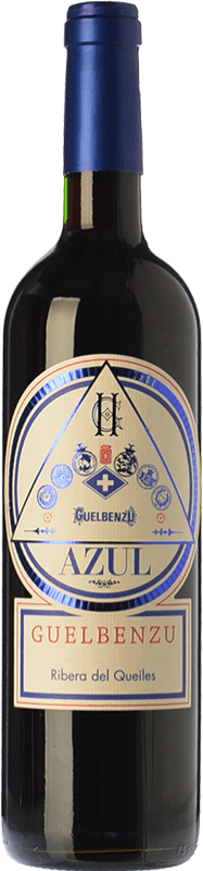 6,95 € Free Shipping | Red wine Guelbenzu Azul Joven I.G.P. Vino de la Tierra Ribera del Queiles Aragon Spain Tempranillo, Merlot, Cabernet Sauvignon Bottle 75 cl