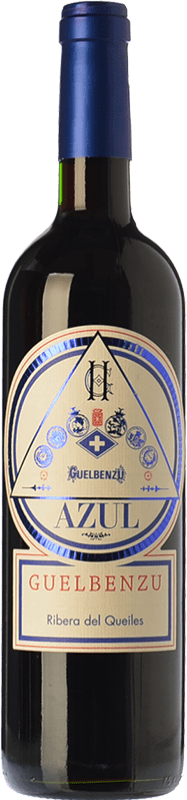 Бесплатная доставка | Красное вино Guelbenzu Azul молодое I.G.P. Vino de la Tierra Ribera del Queiles Арагон Испания Tempranillo — Темпранильо, Merlot — Мерло, Cabernet Sauvignon — Каберне Совиньон 75 cl
