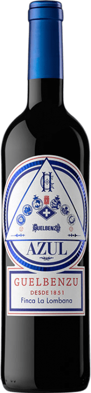 Envío gratis | Vino Tinto Guelbenzu Azul Joven I.G.P. Vino de la Tierra Ribera del Queiles Aragón España Tempranillo, Merlot, Cabernet Sauvignon 75 cl