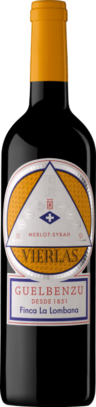 6,95 € | Красное вино Guelbenzu Vierlas молодое I.G.P. Vino de la Tierra Ribera del Queiles Арагон Испания Tempranillo — Темпранильо, Merlot — Мерло, Syrah — Сира, Garnacha — Гренаш, Cabernet Sauvignon — Каберне Совиньон, Graciano — Грасиано 75 cl