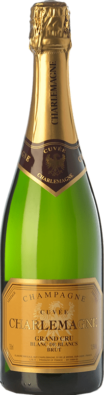 Бесплатная доставка | Белое игристое вино Guy Charlemagne Cuvée Grand Cru Гранд Резерв A.O.C. Champagne шампанское Франция Chardonnay 75 cl