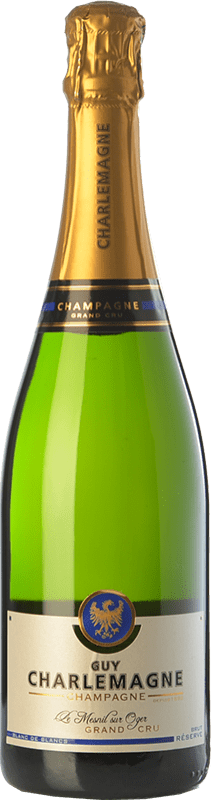 Free Shipping | White sparkling Guy Charlemagne Grand Cru Brut Grand Reserve A.O.C. Champagne Champagne France Chardonnay 75 cl