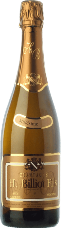 Бесплатная доставка | Белое игристое Henri Billiot Millésimé Grand Cru брют Гранд Резерв A.O.C. Champagne шампанское Франция Pinot Black, Chardonnay 75 cl