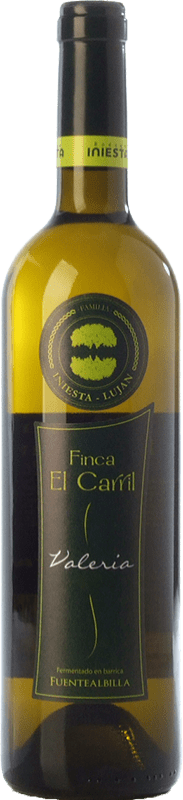 Envio grátis | Vinho branco Iniesta Finca El Carril Valeria Crianza D.O. Manchuela Castela-Mancha Espanha Macabeo, Chardonnay 75 cl