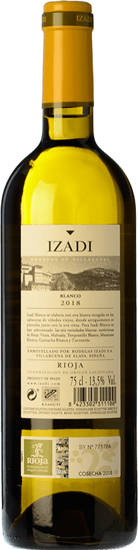 9,95 € Free Shipping | White wine Izadi Crianza D.O.Ca. Rioja The Rioja Spain Viura, Malvasía Bottle 75 cl