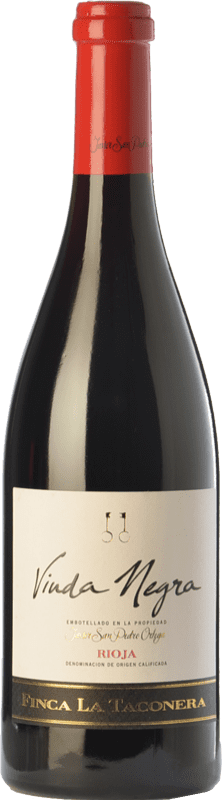 6,95 € Spedizione Gratuita | Vino Rosso Javier San Pedro Viuda Negra Finca La Taconera Crianza — Invecchiato in Botte D.O.Ca. Rioja