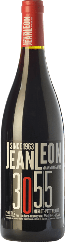 14,95 € | Red wine Jean Leon 3055 Young D.O. Penedès Catalonia Spain Merlot, Petit Verdot Bottle 75 cl