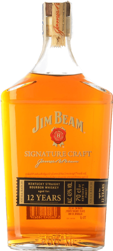 23,95 € | Whisky Bourbon Jim Beam Signature Craft Kentucky Estados Unidos 12 Anos 70 cl