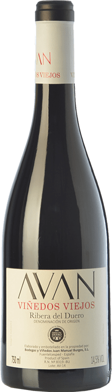 32,95 € Envio grátis | Vinho Tinto Juan Manuel Burgos Avan VV Viñas Viejas — Vinhas Velhas Crianza D.O. Ribera del Duero