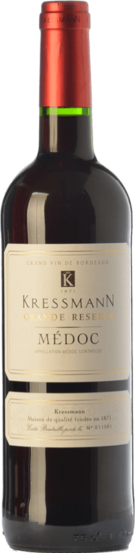 16,95 € | Красное вино Kressmann Гранд Резерв A.O.C. Médoc Бордо Франция Merlot, Cabernet Sauvignon 75 cl