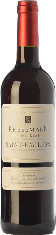 13,95 € | Red wine Kressmann Grande Réserve Gran Reserva A.O.C. Saint-Émilion Bordeaux France Merlot, Cabernet Sauvignon, Cabernet Franc Bottle 75 cl