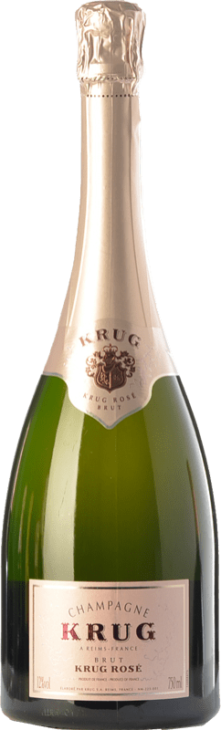 Kostenloser Versand | Rosé Sekt Krug Brut — Herb Rosé Große Reserve — Lange Reifung A.O.C. Champagne Champagner Frankreich Pinot Noir — Spätburgunder, Chardonnay, Pinot Meunier — Schwarzriesling 75 cl