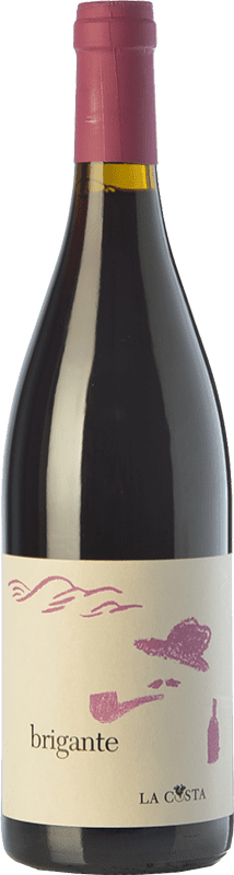Envío gratis | Vino tinto La Costa Brigante Rosso I.G.T. Terre Lariane Lombardia Italia Merlot, Pinot Negro Ecológico 75 cl