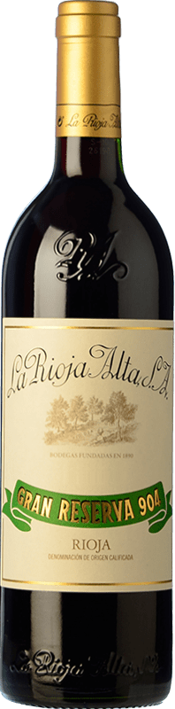 53,95 € Free Shipping | Red wine Rioja Alta 904 Gran Reserva 2010 D.O.Ca. Rioja The Rioja Spain Tempranillo, Graciano Bottle 75 cl