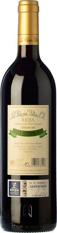 53,95 € Free Shipping | Red wine Rioja Alta 904 Gran Reserva 2010 D.O.Ca. Rioja The Rioja Spain Tempranillo, Graciano Bottle 75 cl