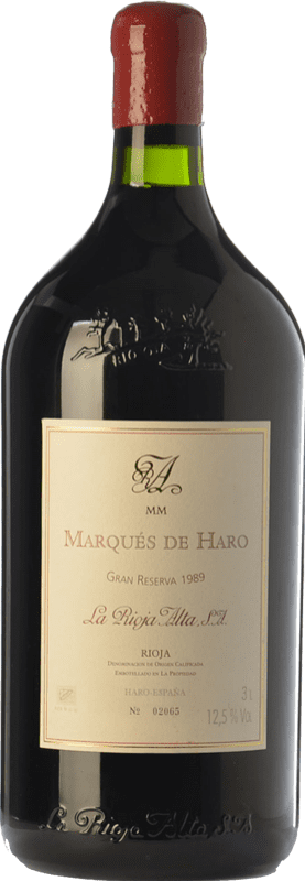 312,95 € Free Shipping | Red Wine Rioja Alta Marqués de Haro Grand Reserve — Long Barrel-Aged 1989 D.O.Ca. Rioja Jéroboam-Double Magnum Bottle 3 L