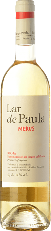 6,95 € Free Shipping | White wine Lar de Paula Merus Crianza D.O.Ca. Rioja The Rioja Spain Viura, Malvasía Bottle 75 cl